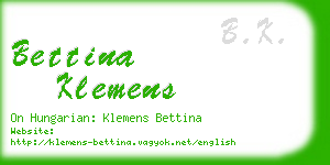 bettina klemens business card